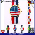 Yxl-632 2016 Juegos Olímpicos de la moda de promoción de los hombres reloj de pulsera de señoras con la bandera del país Dial Face